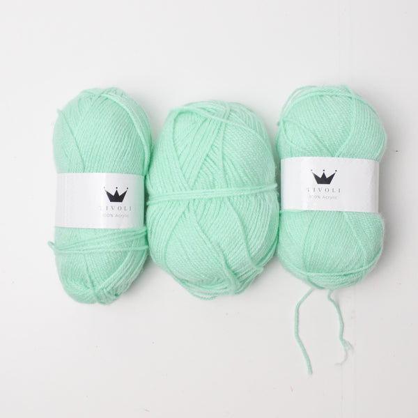 Mint Green Tivoli Acrylic Yarn - 3 Skeins