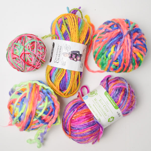 Colorful Variegated Yarn - 5 Skeins