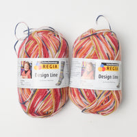 Variegated Regia Design Line Self Striping Sock Yarn - 2 Skeins