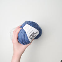 White and Blue Wool + The Gang The New Wave Cotton + Recycled Polyester Yarn - 3 Balls