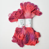 Pink Variegated Cherry Tree Hill Possum Lace Yarn - 2 Skeins