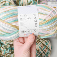 Colorful Variegated Basic Stitch Acrylic Yarn - 7 Skeins + Extra