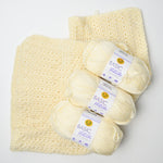 Light Yellow Basic Stitch Acrylic Yarn - 3 Skeins + Project
