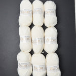 White Plymouth Yarns Encore DK Yarn - 9 Skeins