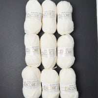 White Plymouth Yarns Encore DK Yarn - 9 Skeins
