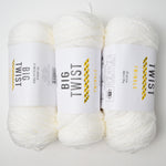 White Big Twist Acrylic Blend Yarn - 3 Skeins