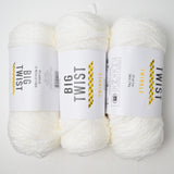 White Big Twist Acrylic Blend Yarn - 3 Skeins