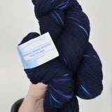 Navy Blue Cloudborn Fibers Superwash Merino Worsted Twist Splash - 5 Skeins