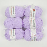 Lavender Soft, Delicate + Snug Yarn - 6 Skeins