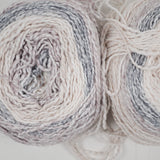 Beige + White Variegated Plied Yarn - 2 Skeins