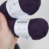 Dark Purple Knit Picks Comfy Cotton + Acrylic Fingering Weight Yarn - 3 Skeins