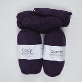 Dark Purple Knit Picks Comfy Cotton + Acrylic Fingering Weight Yarn - 3 Skeins