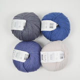 Blue + Gray Classic Elite Yarns Liberty Wool Washable Wool Yarn - 4 Skeins