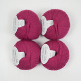 Magenta Debbie Bliss Rialto Lace Merino Wool Yarn - 4 Skeins