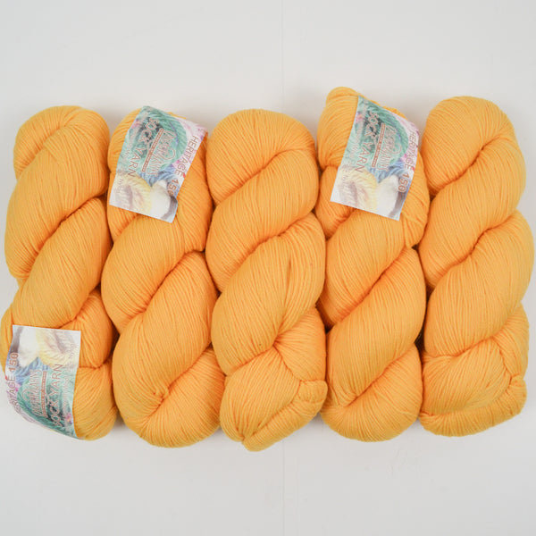 Orange Cascade Yarns 150 Heritage Sock Merino Superwash Wool + Nylon Yarn - 5 Skeins