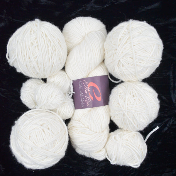White Ella Rae Cozy Alpaca Acrylic + Alpaca Yarn