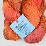 Orange + Pink Schaefer Yarn Nichole Superwash Merino Wool + Nylon Yarn - 2 Skeins