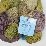 Green + Purple Schaefer Yarn Nichole Superwash Merino Wool + Nylon Yarn - 2 Skeins