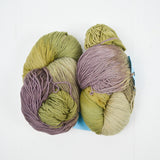 Green + Purple Schaefer Yarn Nichole Superwash Merino Wool + Nylon Yarn - 2 Skeins