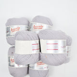 Gray Luxuria Sportslaine Virgin Wool Yarn - 7 Balls