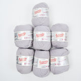Gray Luxuria Sportslaine Virgin Wool Yarn - 7 Balls