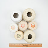 White + Natural Crochet Yarn - 7 Spools