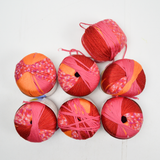 Red, Orange + Pink Berroco Boho Colors Ribbon Yarn - 7 Balls