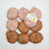 Assorted Variegated Maggi's Multi Linen Cotton + Linen Yarn - 10 Balls