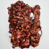 Red, Brown + Orange Trendsetter Yarns Segue Ribbon Yarn - 6 Skeins