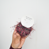 Maroon + Green Tinsel Perla Trendsetter Polyester Eyelash Yarn - 9 Balls