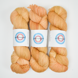 Orange Variegated Ontheround Simple Sock Superwash Merino Wool Yarn - 3 Skeins