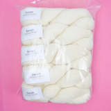 White Knit Picks Bare Swish Fingering Weight Superwash Merino Wool Yarn - 10 Skeins