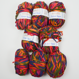 Rainbow Moda-Dea Ticker Tape Nylon Ribbon Yarn - 8 Balls