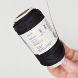 Black Melrose Rayon Chainette Yarn - 10 Spools
