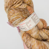 Yellow + Brown Variegated Emma Cashmere + Mink Handspun Worsted Yarn - 2 Skeins