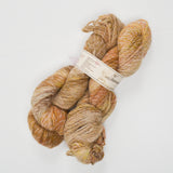 Yellow + Brown Variegated Emma Cashmere + Mink Handspun Worsted Yarn - 2 Skeins