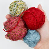 Assorted Colorful Wool + Natural Fiber Yarn Bundle - 17 Balls
