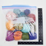 Assorted Colorful Wool + Natural Fiber Yarn Bundle - 17 Balls