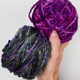 Purple, Blue + Green Malabrigo Caracol Yarn - 4 Balls