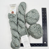 Green + White Cascade Yarns Ultra Pima Quatro Yarn - 4 Skeins