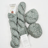 Green + White Cascade Yarns Ultra Pima Quatro Yarn - 4 Skeins