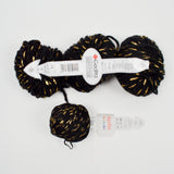 Black + Gold Foil Gedifra Fashion Trend Gold + Katia Malibu Yarn - 4 Balls