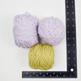 Purple + Green Natural Fiber Yarn - 3 Balls