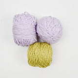 Purple + Green Natural Fiber Yarn - 3 Balls