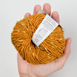 Orange + Gold Berroco Foil Bling Bling Cotton, Acrylic + Aluminum Yarn - 6 Balls