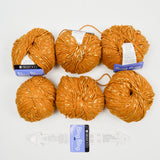 Orange + Gold Berroco Foil Bling Bling Cotton, Acrylic + Aluminum Yarn - 6 Balls