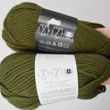 Green Buttercream Luxe Craft Roving 100% Wool Yarn - 5 Balls