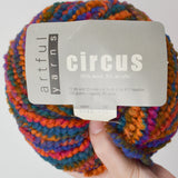 Jewel Tone Variegated Artful Yarns Circus Wool + Acrylic Textured Yarn - 3 Balls