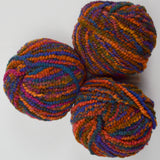 Jewel Tone Variegated Artful Yarns Circus Wool + Acrylic Textured Yarn - 3 Balls