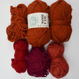 Orange + Red Lion Brand Wool-Ease Chunky Yarn Bundle